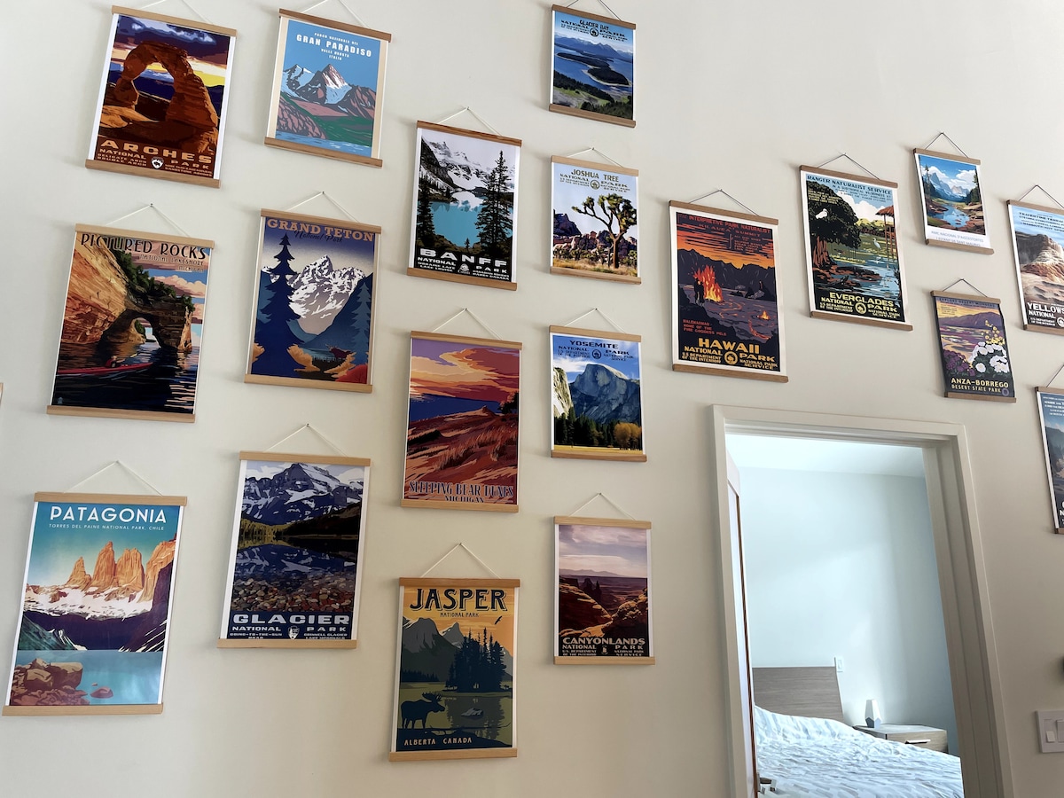 National Park poster wall detail