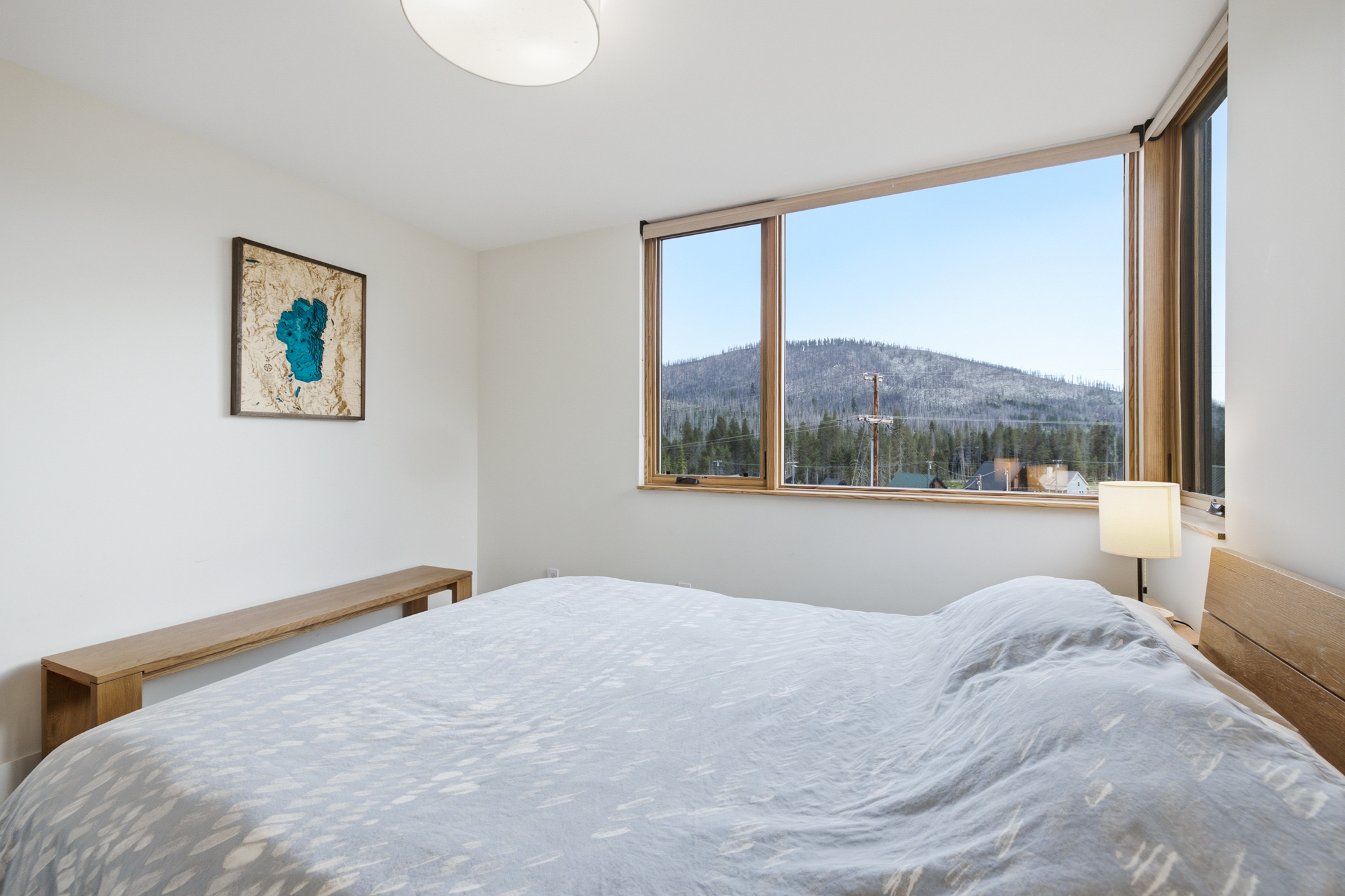 Ground floor bedroom alternate angle with mountain view